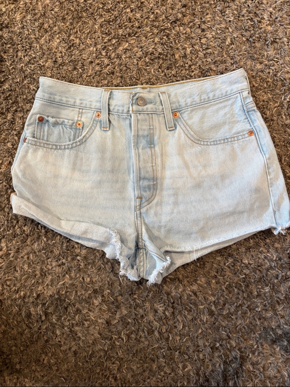Levi’s Light Wash Denim High-Rise Women's Shorts